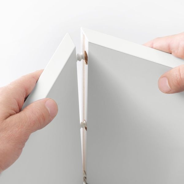 IKEA Шафа комбінація на ніжках, білий блідо-жовтий/дерево EKET, 295.217.16 29521716 фото