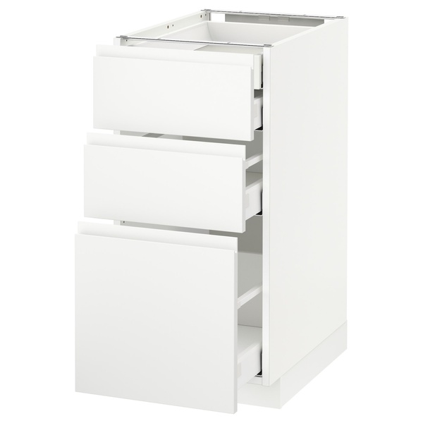 IKEA Sz stj 3fr/2n/wd/hsz, білий/Voxtorp матовий білий METOD / MAXIMERA, 691.120.95 69112095 фото