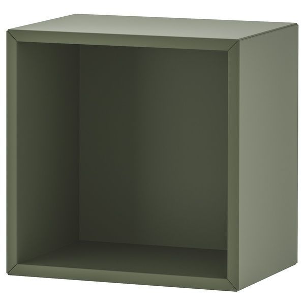 IKEA Комбинация навесного шкафа, серо-зеленый/темно-серый EKET, 295.213.68 29521368 фото