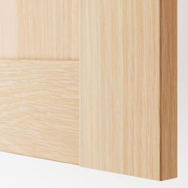 IKEA PAX/BERGSBO (ІKEA ПАКС/БЕРГСБО), Гардеробна комбінація, під вибілений дуб, 150x60x201 см, 993.362.73 99336273 фото