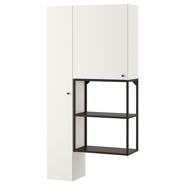 IKEA Книжкова шафа, антрацит/білий ENHET, 493.315.03 49331503 фото