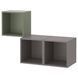 IKEA Комбинация навесного шкафа, серо-зеленый/темно-серый EKET, 295.213.68 29521368 фото 1