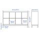 IKEA Книжный шкаф с несущей рамой, дуб мореный белый/черный KALLAX, 594.426.85 59442685 фото 4