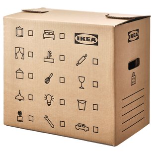 IKEA DUNDERGUBBE (ІKEA ДУНДЕРГАББЕ), Пересувний ящик, коричневий, 50x31x40 см, 104.770.49 10477049 фото