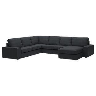 IKEA 5-місний кутовий диван з шезлонгом, Tresund антрацит KIVIK, 494.828.70 49482870 фото