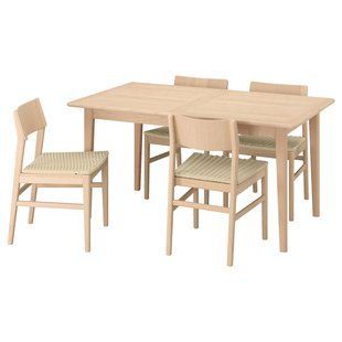 IKEA Стіл та 4 стільці, шпон світлий бук/світлий бук SKANSN&Auml;S / SKANSN&Auml;S, 795.615.21 79561521 фото