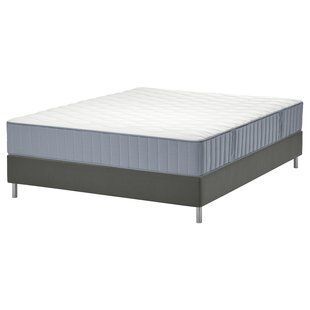 IKEA Континентальная кровать, Вогстранда средней жесткости/светло-синий темно-серый LYNG&Ouml;R, 195.537.55 19553755 фото