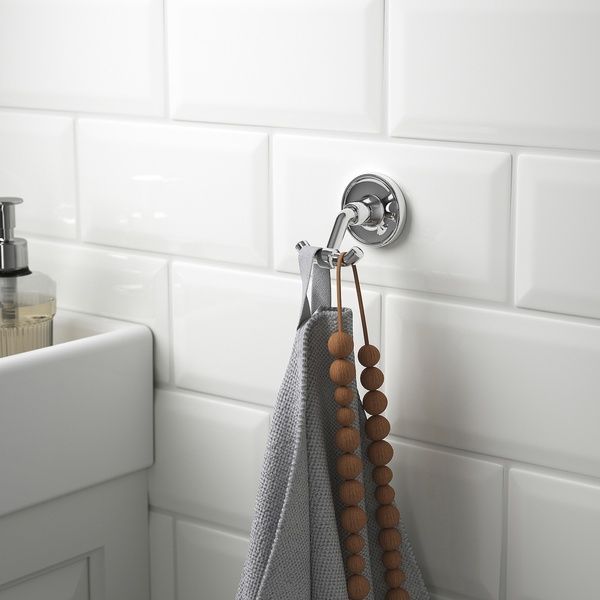 IKEA Подвійний гачок, ефект хрому BROFJ&Auml;RDEN, 505.822.27 50582227 фото