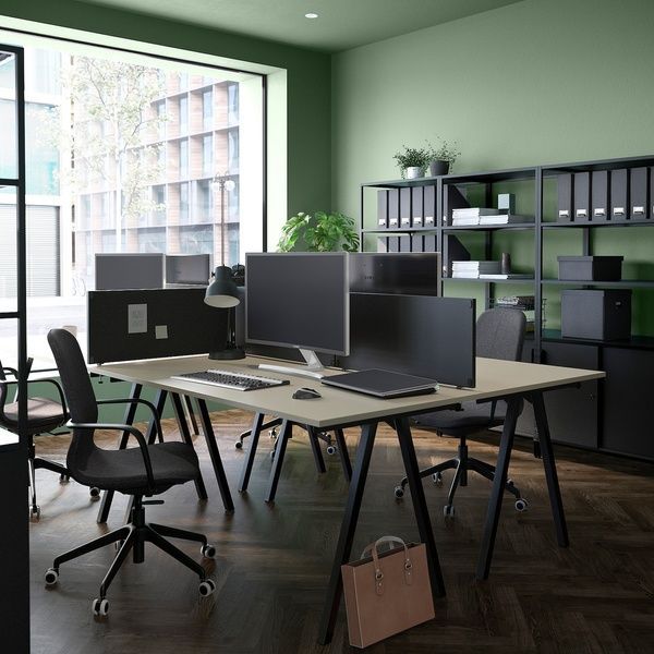 IKEA Письмовий стіл, беж/антрацит TROTTEN, 694.295.65 69429565 фото