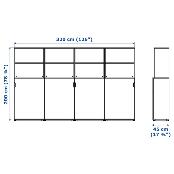 IKEA Комбинация шкафов GALANT (ИКЕА ГАЛАНТ), Комбинация с раздвижными дверьми, белый, 692.852.08 69285208 фото