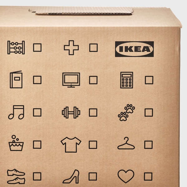 IKEA DUNDERGUBBE (ІKEA ДУНДЕРГАББЕ), Пересувний ящик, коричневий, 50x31x40 см, 104.770.49 10477049 фото