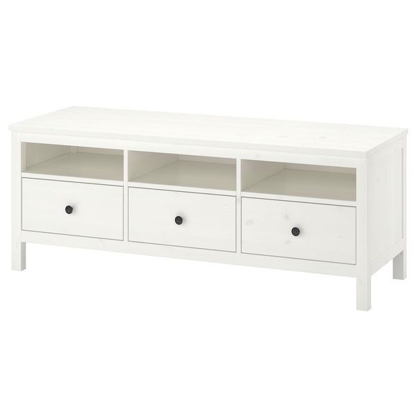 IKEA Тумба под ТВ, белая морилка HEMNES, 802.970.21 80297021 фото