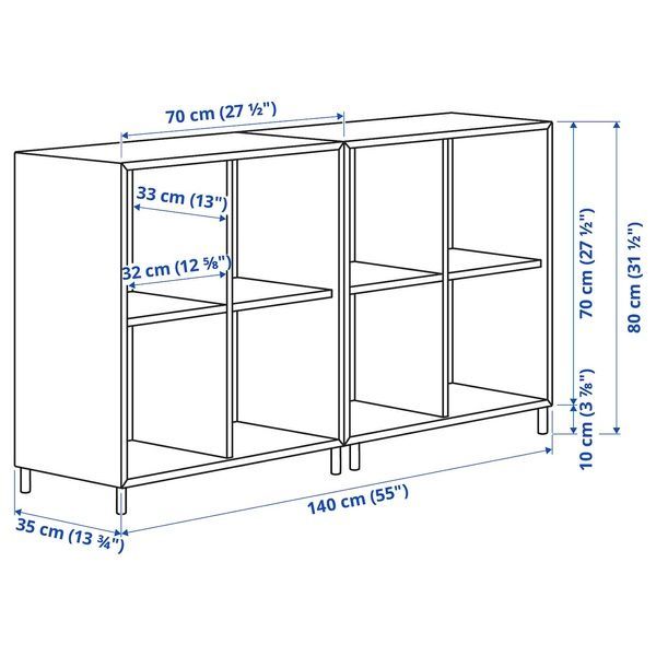 IKEA Комбінація шафа на ніжках темно-сіра/дерево EKET, 193.861.01 19386101 фото
