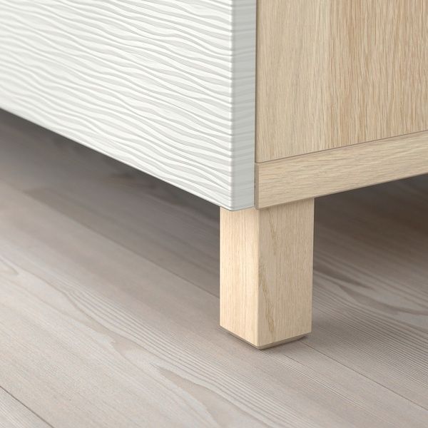 IKEA Комбинация с дверями под беленый дуб/Лаксвикен/Стуббарп белый BEST&Aring;, 792.099.97 79209997 фото