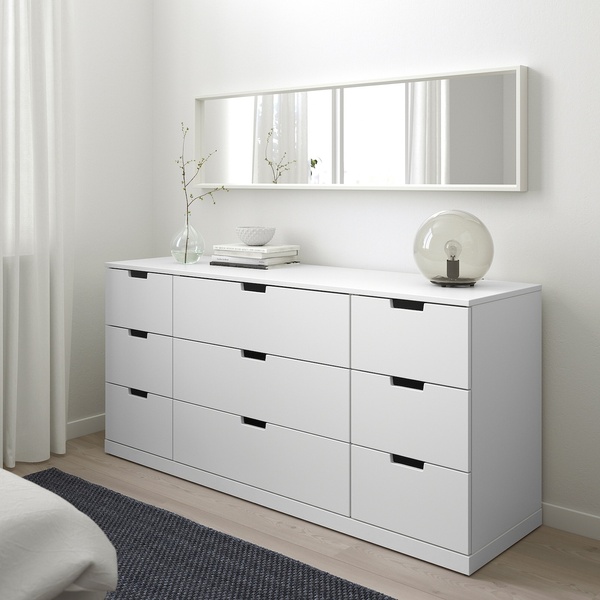 IKEA Комод NORDLI (ІKEA НОРДЛИ), Комод з 9 ящиками, білий, 892.395.07 89239507 фото