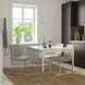 IKEA Стіл і 4 стільці, глянцевий/білий хром/Viarp бежевий/коричневий TORSBY / LUSTEBO, 595.235.25 59523525 фото 1