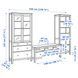 IKEA Тумба под ТВ, белая морилка/прозрачное стекло HEMNES, 392.995.65 39299565 фото 4