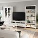 IKEA Тумба под ТВ, белая морилка/прозрачное стекло HEMNES, 392.995.65 39299565 фото 1