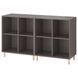 IKEA Комбінація шафа на ніжках темно-сіра/дерево EKET, 193.861.01 19386101 фото 2