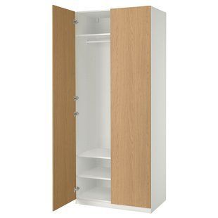 IKEA Гардероб комбінований, білий/іміт. дуб PAX / STORKLINTA, 595.625.88 59562588 фото