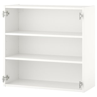 IKEA ENHET (ІKEA ENHET), Шафа навісна з 2 полицями, білий, 80x30x75 см, 604.404.16 60440416 фото