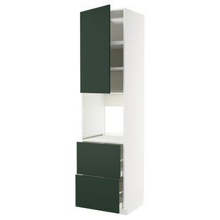 IKEA Висота стінки, 2 двері/2 двері, білий/Havstorp темно-зелений METOD / MAXIMERA, 495.570.59 49557059 фото