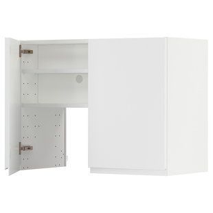 IKEA Витяжна шафа з полицею/дверцями, білий/Voxtorp матовий білий METOD, 295.044.15 29504415 фото