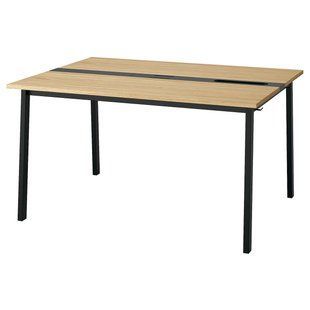 IKEA Конференц-стіл, дуб/чорний шпон MITTZON, 995.334.00 99533400 фото