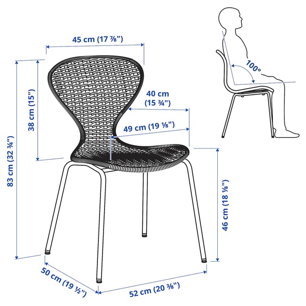 IKEA LISABO / ALVSTA (ИКЕА ЛИСАБО/АЛВСТА), Стол и 4 стула, черный/черный ротанг, 140х78 см., 494.815.83 49481583 фото