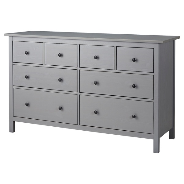 IKEA HEMNES (ИКЕА ХЕМНЭС), Комод, 8 ящиков, серая морилка, 160x96 см, 303.924.69 30392469 фото