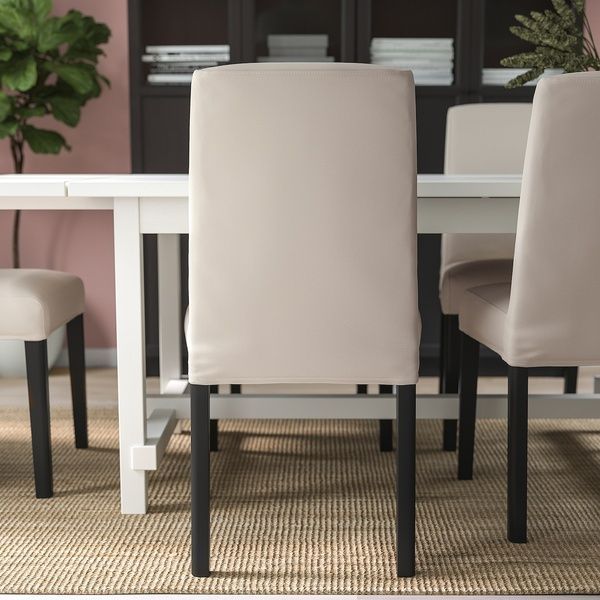 IKEA Крісло, чорний/Халларп бежевий BERGMUND, 293.880.67 29388067 фото