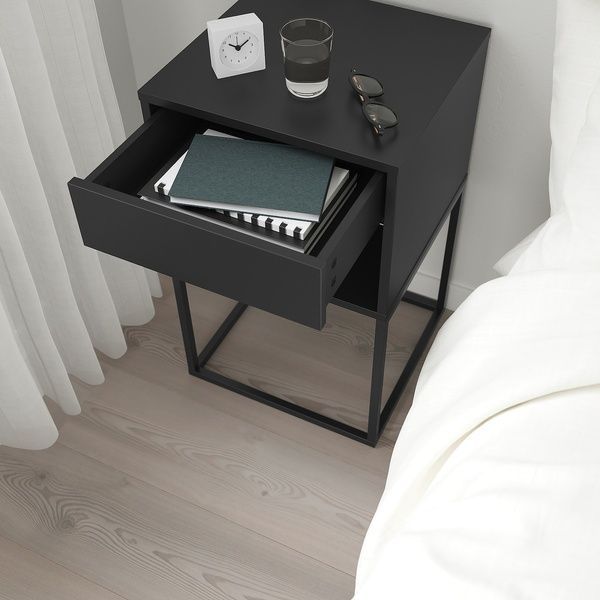 IKEA Тумбочка прикроватная, черный VIKHAMMER, 203.889.72 20388972 фото