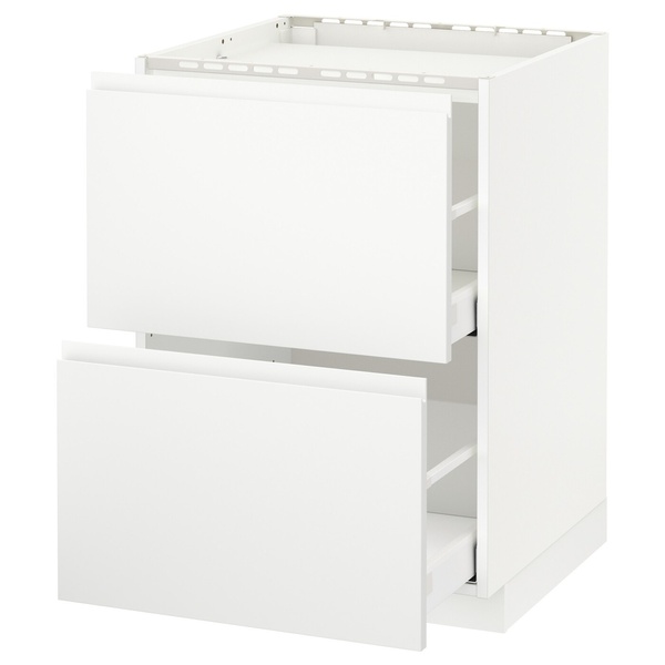 IKEA W stj flat/2fr/2sz, білий/Voxtorp матовий білий METOD / MAXIMERA, 691.121.18 69112118 фото