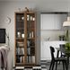 IKEA Книжный шкаф со стеклянными дверцами, коричневый орех BILLY / OXBERG, 394.833.18 39483318 фото 3