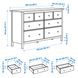 IKEA HEMNES (ИКЕА ХЕМНЭС), Комод, 8 ящиков, серая морилка, 160x96 см, 303.924.69 30392469 фото 4