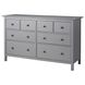 IKEA HEMNES (ИКЕА ХЕМНЭС), Комод, 8 ящиков, серая морилка, 160x96 см, 303.924.69 30392469 фото 2