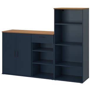 IKEA Книжкова шафа, чорно-синя SKRUVBY, 895.613.37 89561337 фото