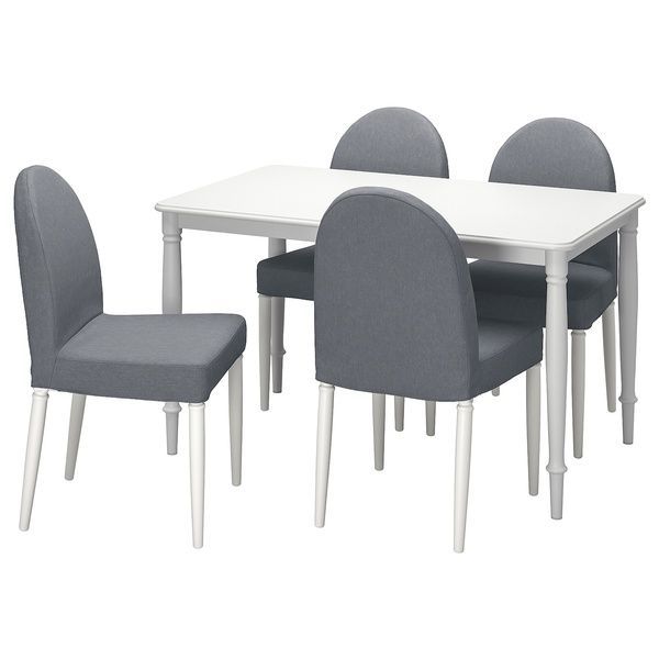 IKEA Стол и 4 стула, белый/Виссле серый DANDERYD / DANDERYD, 995.442.48 99544248 фото