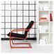 IKEA Крісло з низькою спинкою, червоний/чорний Vissle PO&Auml;NG, 995.515.78 99551578 фото 4