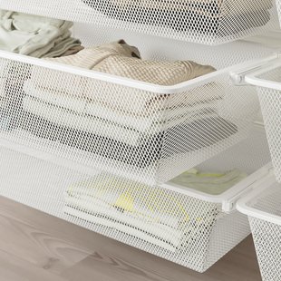 IKEA BOAXEL (ИКЕА BOAXEL), Сетчатая корзина, белый, 60x40x15 см, 204.487.49 20448749 фото