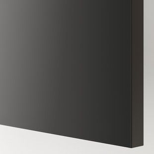 IKEA БРЕДШЁН двойная тумба под раковину, белый/Никебо матовый антрацит METOD, 694.981.96 69498196 фото