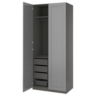 IKEA Гардероб комбінований, темно-сірий/сірий PAX / GULLABERG, 595.630.07 59563007 фото