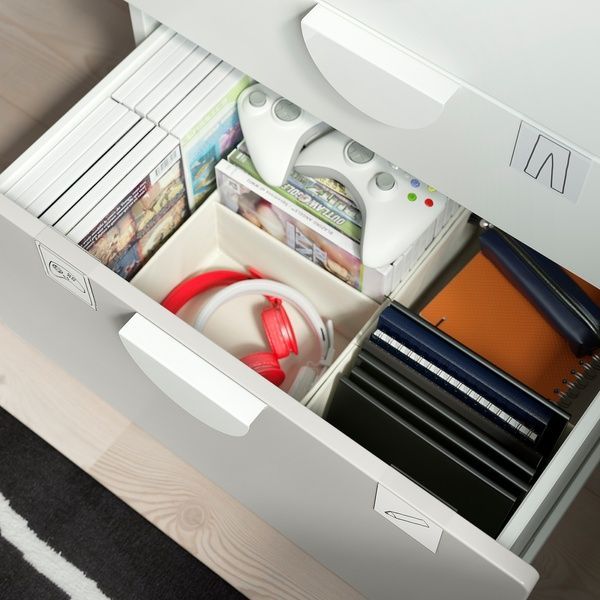 IKEA Книжкова шафа, біло-сірий/з 3 ящиками SM&Aring;STAD / PLATSA, 794.205.26 79420526 фото