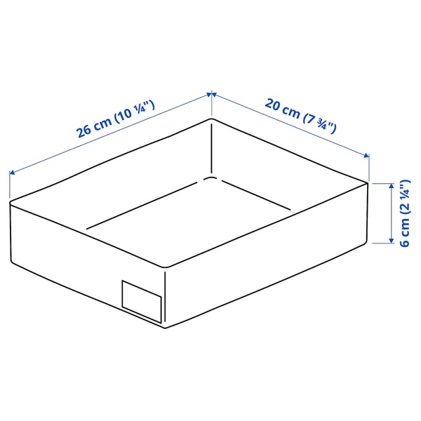 IKEA STUK (ІKEA Стук), Організатор, білий, 26x20x6 см, 805.074.01 80507401 фото