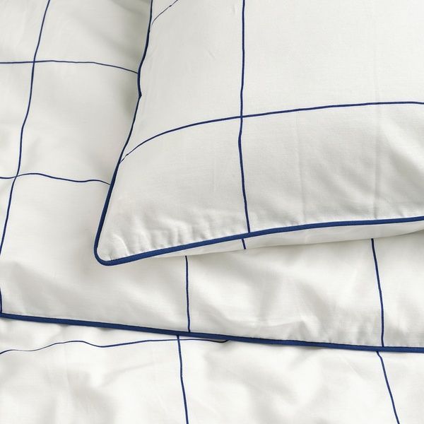 IKEA Підодіяльник та 2 наволочки, біло-синій/карта BREDVECKLARE, 605.793.28 60579328 фото