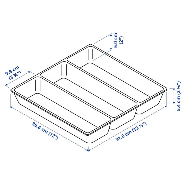 IKEA UPPDATERA (ІKEA ОБНОВЛЕНИЕ), Піднос/підставка для столових приладів, білий, 32 x 31 см, 704.600.17 70460017 фото