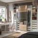 IKEA Шафа з розсувними дверима, біле 2-стороннє/дубове біле дзеркало PAX / MEHAMN/AULI, 195.614.25 19561425 фото 4