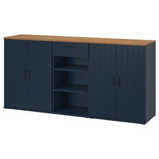 IKEA Книжный шкаф, черный и синий SKRUVBY, 695.256.04 69525604 фото