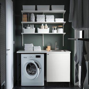 IKEA Книжкова шафа, антрацит/білий ENHET, 194.774.36 19477436 фото