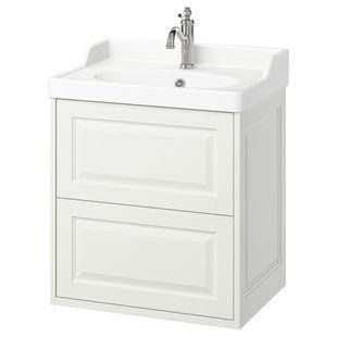 IKEA Шафа під умивальник з висувними ящиками/умивальником/змішувачем, білий T&Auml;NNFORSEN / RUTSJ&Ouml;N, 495.140.41 49514041 фото
